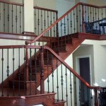 San Jose stair and handrail, Brazilian cherry with iron balusters - 6