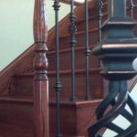 San Jose stair and handrail, Brazilian cherry with iron balusters - 7