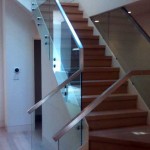 San Francisco stair, quartersawn white oak with glass and stainless steel - 9