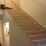 Santa Clara stair and handrail, maple with stainless steel posts and balusters - 10