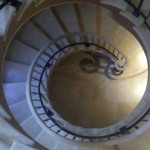Hillsborough handrail, maple over iron railing - 15