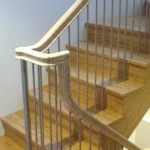 Palo Alto stair and handrail, bamboo with stainless steel posts and balusters - 12