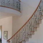 Cupertino stair oak with tile risers and iron balusters - 5